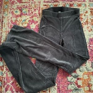 Aerie velvet flare pants.